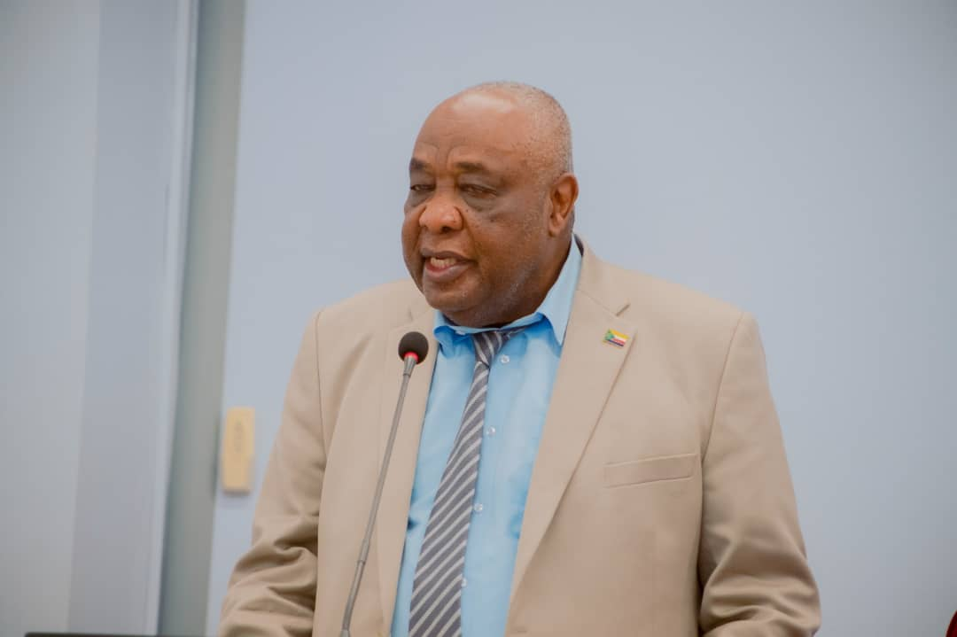 Minister Yousof Mohamed Ally speaking